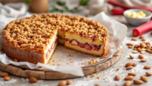 Rhabarber-Streuselkuchen: So wird er saftig, ohne durchzuweichen