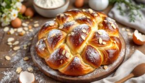 Osterzopf mit Marzipan und Mandeln, der saftigste Hefezopf den du je probiert hast