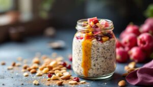 Overnight Oats mit Rhabarber: Das Frühstück, das laut DGE besonders lange satt hält