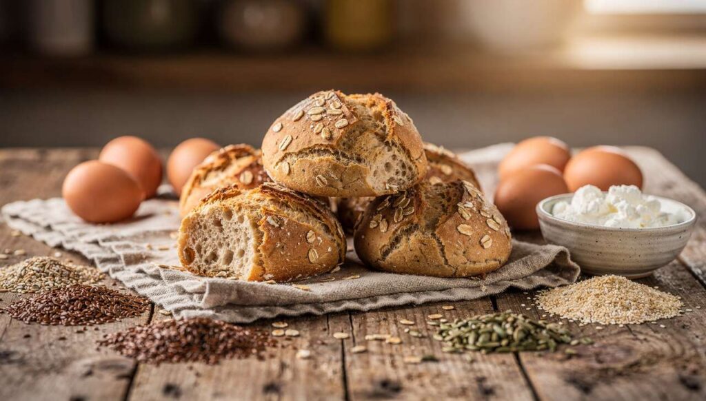 Gesund, nussig und einfach zu backen: Hafer-Quark-Brötchen von den Ernährungs-Docs